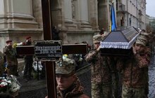 Фото 1: Сьогодні вперше Львівська громада попрощалася із невідомим воїном Збройних Сил України