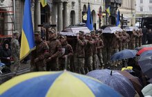 Фото 6: Сьогодні вперше Львівська громада попрощалася із невідомим воїном Збройних Сил України