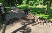 Фото 3: У Стрийському парку переобладнують водостоки