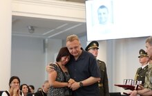 Фото 7: До Дня Конституції у Львові 35 військових посмертно нагородили «Почесним знаком святого Юрія» (фото)