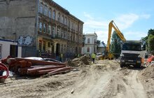 Фото 10: На перехресті вул. Личаківська-Мечникова розпочали встановлювати трамвайні плити