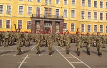 Фото 4: Сьогодні на плацу Національної академії сухопутних військ імені гетьмана Петра Сагайдачного Військову присягу на вірність українському народові склали близько 500 першокурсників