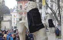 Фото 12: До Дня студента львівських левів одягнули у мантії