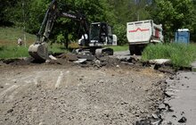 Фото 4: На вул. П. Орлика демонтовують дорожнє покриття і тротуарну плитку», - ЛКП «Львівавтодор»