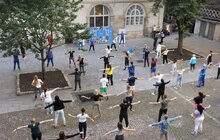 Фото 5: З нагоди Дня фізичної культури і спорту працівники Львівської мерії провели спільну розминку
