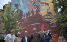 Фото 14: У Львові урочисто відкрили мурал, присвячений Василю Сліпаку