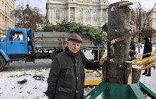 Фото 3: Головну ялинку міста розібрали (відео)