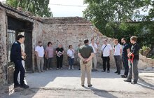 Фото 1: Відновлення музею Шухевича: робоча група виїхала на місце зруйнованої будівлі