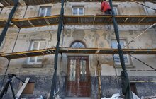 Фото 18: У Львові розпочали реставрацію фасадів зруйнованих ракетним ударом будинків на Стрийській (відео)