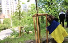 Фото 16: Алея пам'яті Героїв: у львівському парку родичі загиблих військових висадили дерева пам'яті