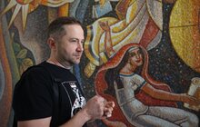 Фото 7: На відновлення мозаїки у будівлі колишнього видавництва «Вільна Україна» використали понад 500 тисяч камінців (відео)