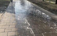 Фото 59: Комунальні служби дезінфікують місто: миють вулиці, тротуари, зупинки транспорту, сходові клітки будинків