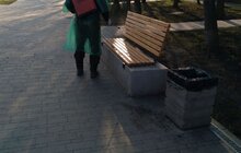 Фото 96: Комунальні служби дезінфікують місто: миють вулиці, тротуари, зупинки транспорту, сходові клітки будинків