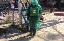 Фото 37: На території Львова проводять миття і дезінфекцію дитячих майданчиків