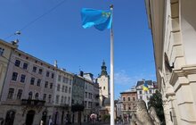 Фото 4: У центрі Львова урочисто підняли кримськотатарський прапор (фото)