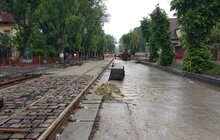 Фото 17: Ремонт вул. Замарстинівської: триває монтаж трамвайних рейок, облаштування хідників, заміна колектора