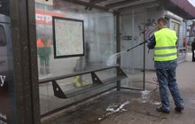 Фото 16: Сьогодні на вулицях Львова працюють порохотяги і водовозки: миють дороги і тротуари