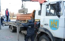 Фото 14: У Львові демонтували незаконно встановлену тимчасову споруду на пр. Чорновола, 57