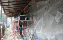 Фото 10: Тривають роботи з відновлення мозаїки «Море і риби»