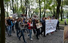 Фото 17: Сьогодні у Львові студенти різних вишів взяли участь в масштабній акції солідарності із бранцями Кремля «Хода солідарності. Волю заручникам Кремля!»