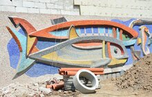 Фото 2: Мозаїку «Море і риби» відновлено: головні роботи завершені