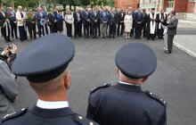 Фото 2: У Львові делегація з Головою Палати депутатів Парламенту Чеської Республіки поклала квіти до пам’ятної дошки Президенту Т. Г. Масарику