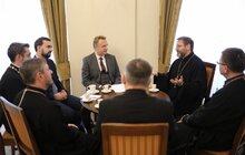 Фото 4: У львівській Ратуші відбулася зустріч міського голови Львова Андрія Садового з Блаженнішим Святославом