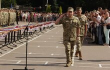 Фото 4: Урочистий ритуал складання Військової присяги студентами цивільних вищих навчальних закладів, які навчалися за програмою підготовки офіцерів запасу 