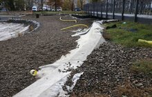 Фото 8: Громадський простір на вул. Панча готують до зими (відео)