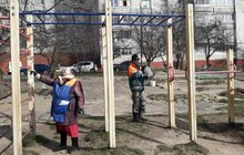 Фото 55: Комунальні служби дезінфікують місто: миють вулиці, тротуари, зупинки транспорту, сходові клітки будинків