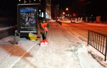 Фото 12: Для посипання доріг від ожеледиці минулої доби використано 513 м3 піскосуміші та 212 м3 солі