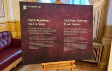 Фото 4: Малюнки дітей зі Львова виставили у парламенті Норвегії