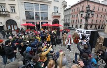 Фото 6: KALUSH ORCHESTRA виступив у центрі Львова та розповів про підготовку до «Євробачення»