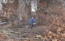 Фото 4: Міські служби спільно з громадою прибрали занедбані могили на кладовищі в с. Лисиничі і почистили територію від самосіву