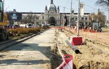 Фото 1: Реконструкція пл. Двірцевої: цього тижня планують переключення нового водогону