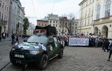 Фото 7: Сьогодні у Львові студенти різних вишів взяли участь в масштабній акції солідарності із бранцями Кремля «Хода солідарності. Волю заручникам Кремля!»