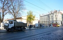 Фото 9: У Львові тривають роботи з облаштування простору і встановлення скульптурної композиції до 100-річчя ЗУНР