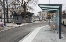 Фото 23: Реконструкція пл. Двірцевої: на площі облаштовують благоустрій та готуються до відновлення руху трамвая до вокзалу