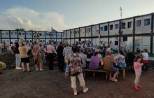 Фото 1: Мешканці модульного містечка у Львові відсвяткували День Незалежності (відео)