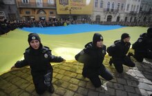 Фото 13: Сьогодні в центрі Львова урочисто заспівали Гімн України