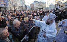 Фото 11: На Богоявлення у центрі Львова духовенство усіх християнських конфесій освятило воду
