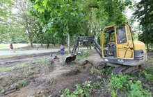 Фото 6: У Замарстинівському парку тривають ремонтні роботи
