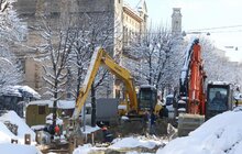 Фото 4: На вул. Личаківській продовжують роботи з капітального ремонту дорожнього покриття та заміни усіх підземних комунікацій
