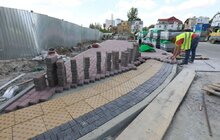 Фото 18: Облаштування квазікільця на вул. Шевченка: переключення водопроводів, асфальтування, стелення бруківки