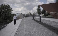 Фото 1: Будівництво першої частини Меморіалу пам’яті Героїв Небесної Сотні на стадії завершення