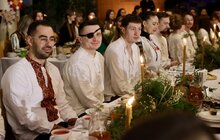 Фото 6: У трапезній Українського католицького університету відбулась різдвяна вечеря і найстаріший різдвяний вертеп за участю пацієнтів UNBROKEN