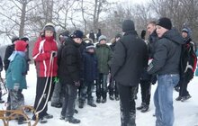 Фото 1: У Львові відбулися районні змагання на санчатах