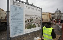 Фото 3: Реконструкція пл. Двірцевої: тривають роботи з влаштування каналізаційного колектора, а з 25 березня закривають проїзд до Автостанції