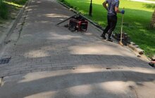 Фото 1: У Стрийському парку переобладнують водостоки