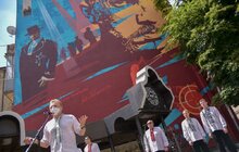 Фото 15: У Львові урочисто відкрили мурал, присвячений Василю Сліпаку
